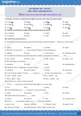 Đề thi học kì 2 Tiếng Anh 6 Right on! - Đề số 2